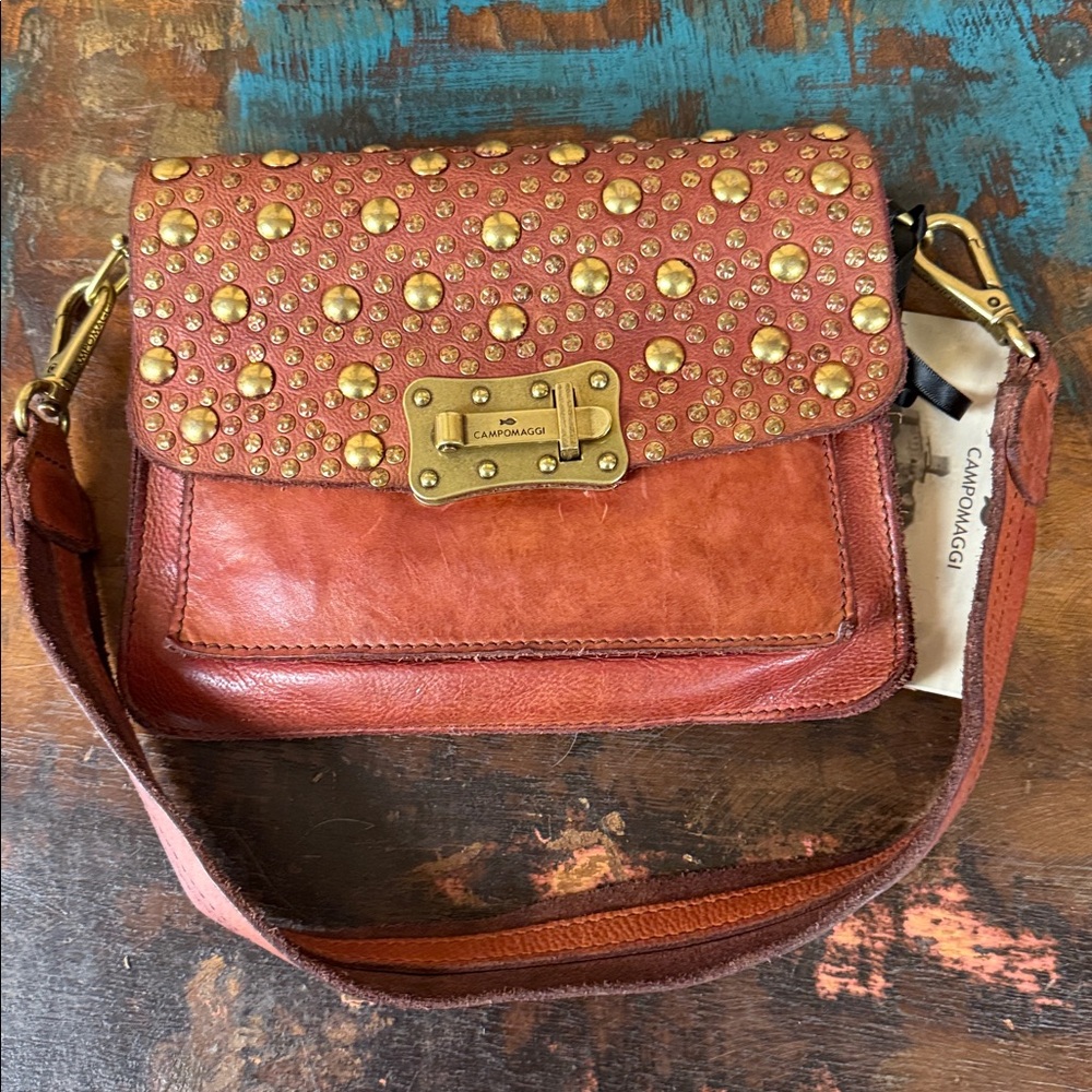 Campomaggi “Agneses shoulder/crossbody bag” in rich cognac leather. NWT! - Picture 1 of 7